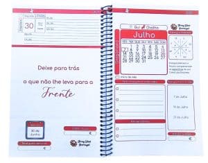 1. Planificador semanal julho 2025 com dicas de Feng Shui, calendário de atividades e espaço para anotações pessoais, promovendo equilíbrio energético e organização.